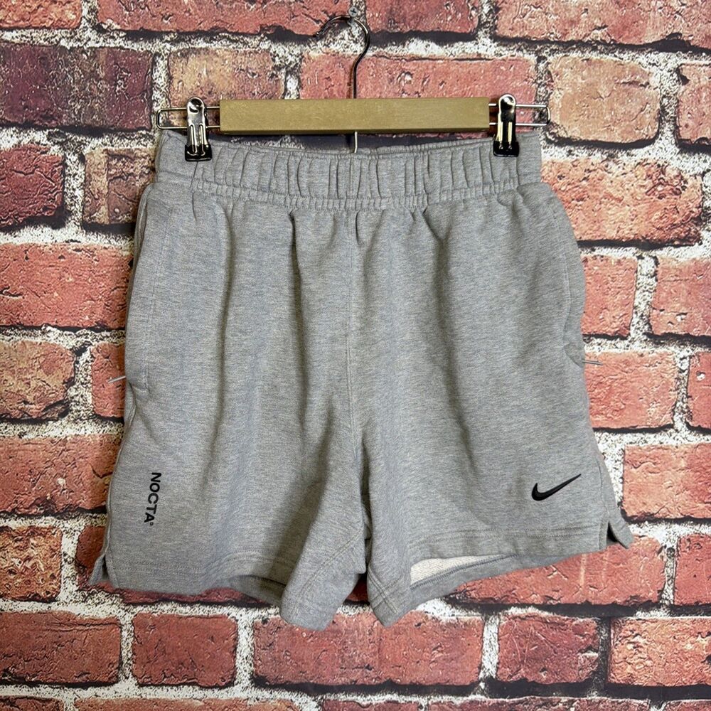 Nike x Drake Nocta Cardinal Fleece Shorts Dark Grey Heather Matte Silver XS